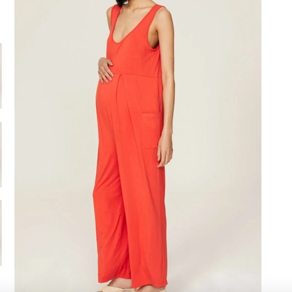 Emilia George Hazel Maternity Jumper in orange size large - Picture 2 of 8